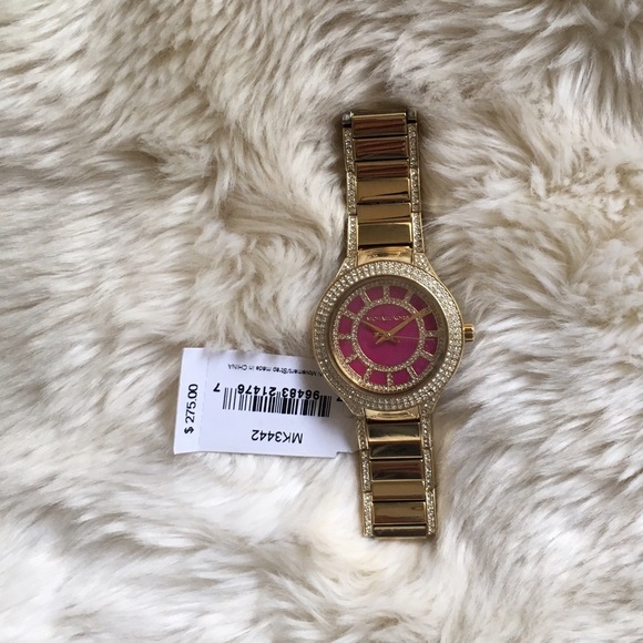 MICHAEL KORS Women\'s Pink Gold Tone Watch